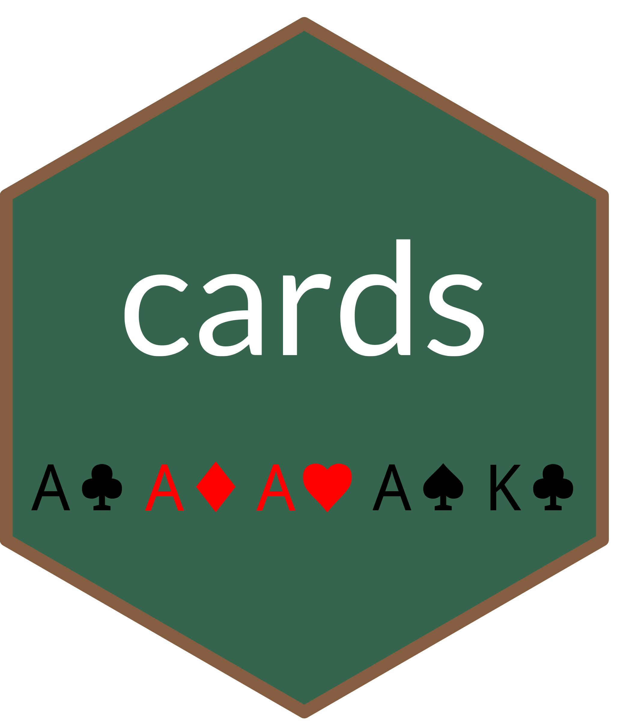 cards four aces king hex sticker